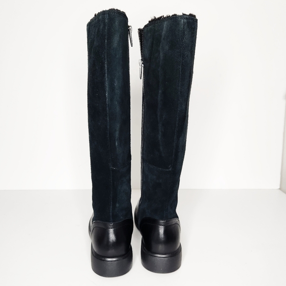 Clarks Unstructured Womens UN ELDA HI Black Suede Waterproof Long Boots Size 6.5 - Picture 8 of 10